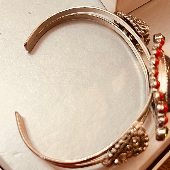 Western engraved style stainless steel cuff bracelet adjustable  , 7 in. Wrist - Picture 8 of 10